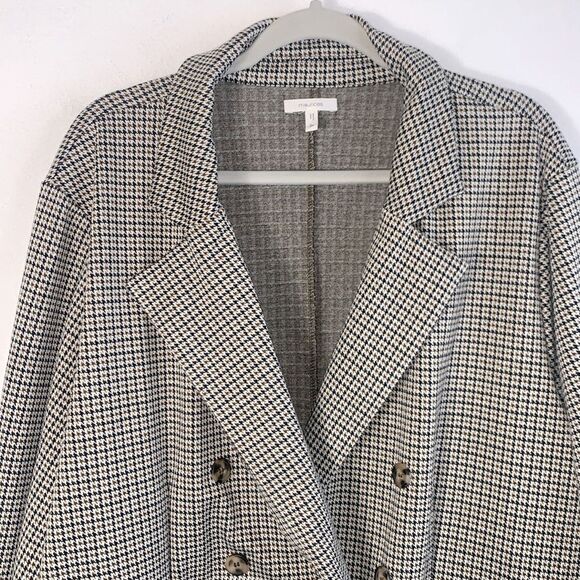 Maurice’s Houndstooth Double Breasted Oversized Lightweight Knit Blazer Plus 3x - Picture 2 of 9